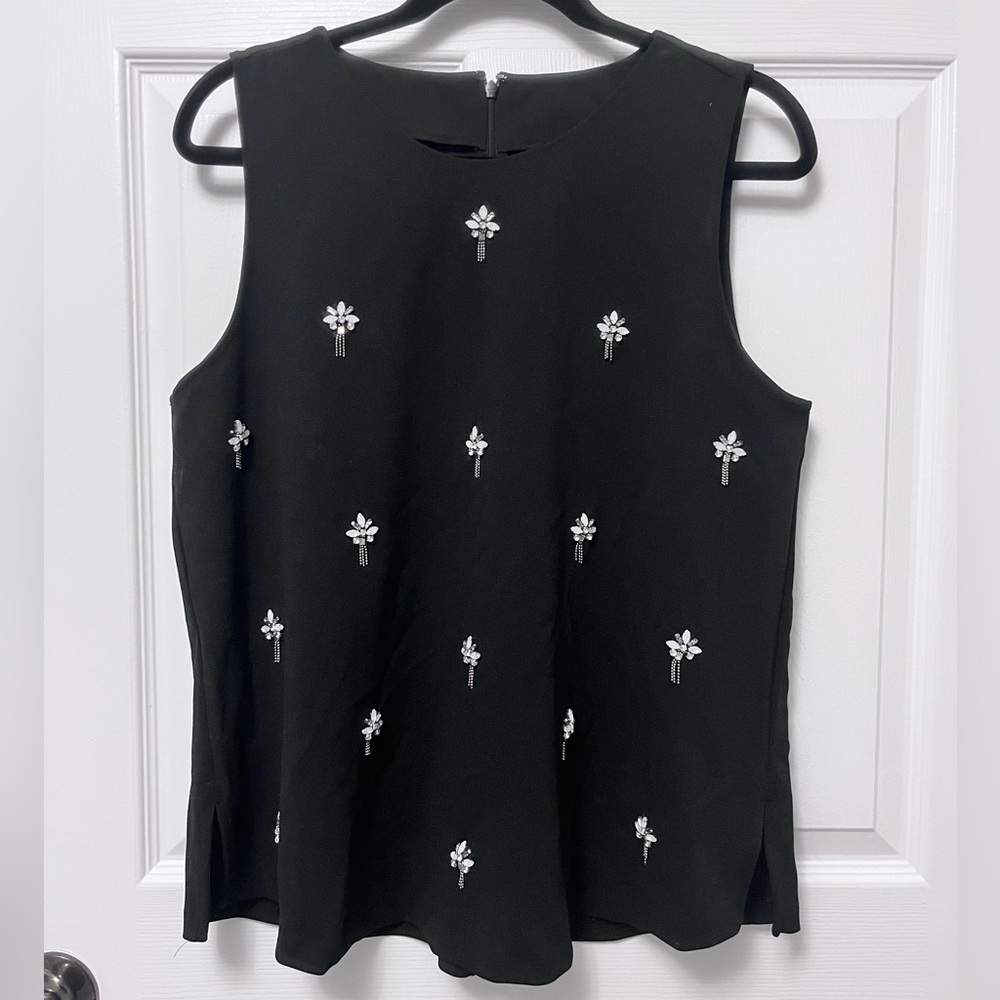 ✨ Ann Taylor Jeweled Shell Blouse - Picture 2 of 12